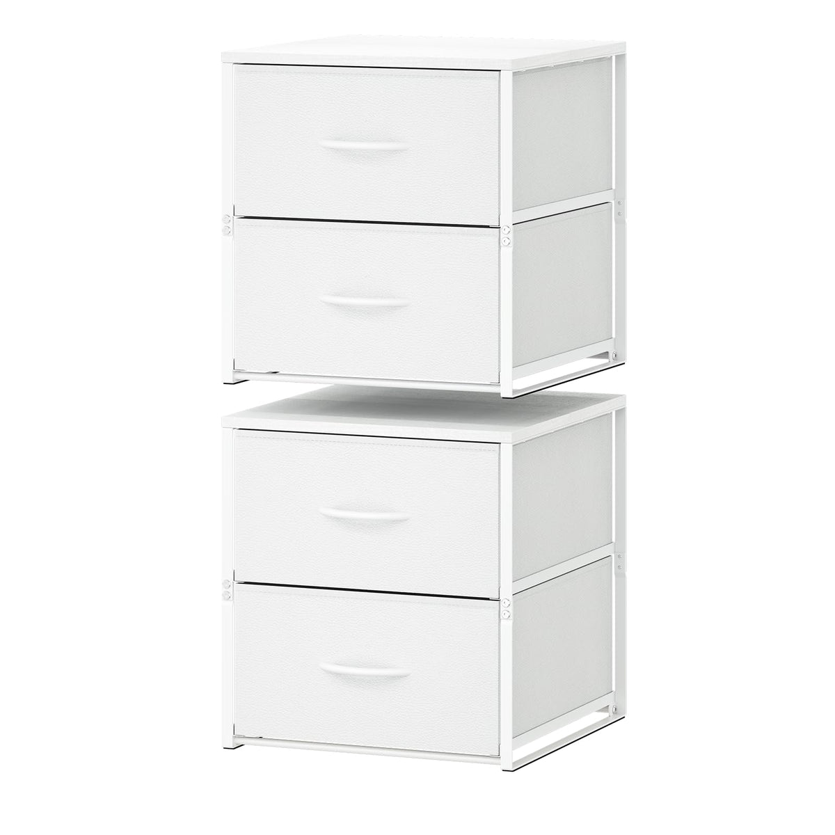 Cottage Charm stackable drawer with wooden top for organized closet spaces.