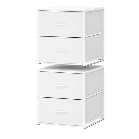 Cottage Charm stackable drawer with wooden top for organized closet spaces.