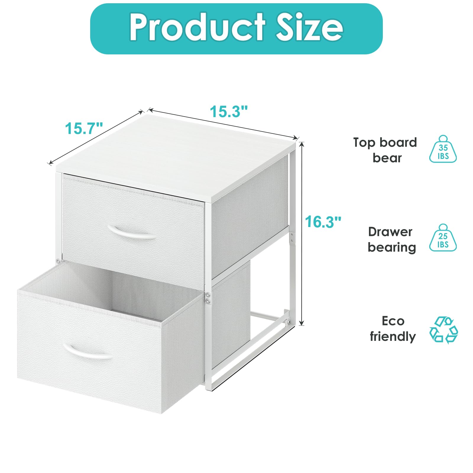 Cottage Charm white drawers close-up showing smooth operation.
