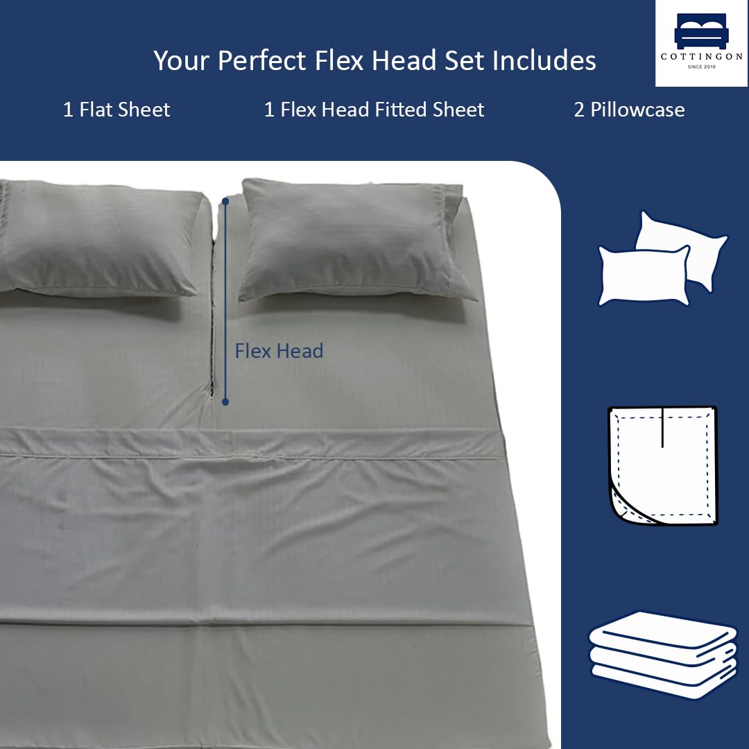 Cottingon sheets with 360 elastic edge for a secure, shift-free fit on a mattress.