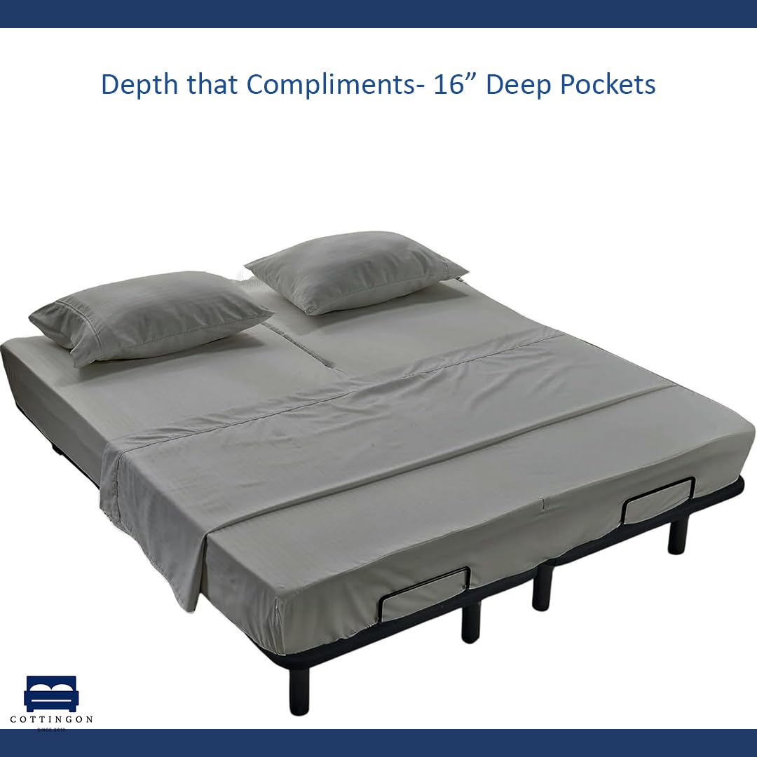 Cottingon flat sheet 102x108 inches offers generous coverage for larger beds.
