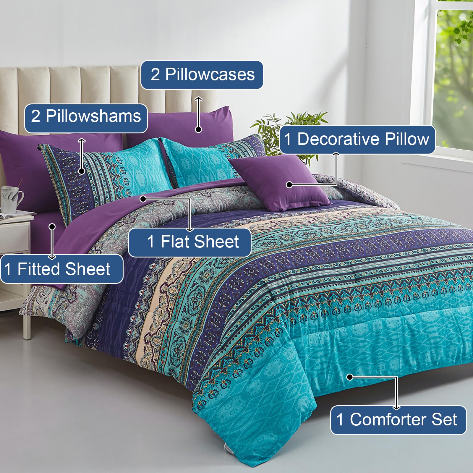 Cottolester Boho flat sheet 102x108 invites a smooth, breathable base layer