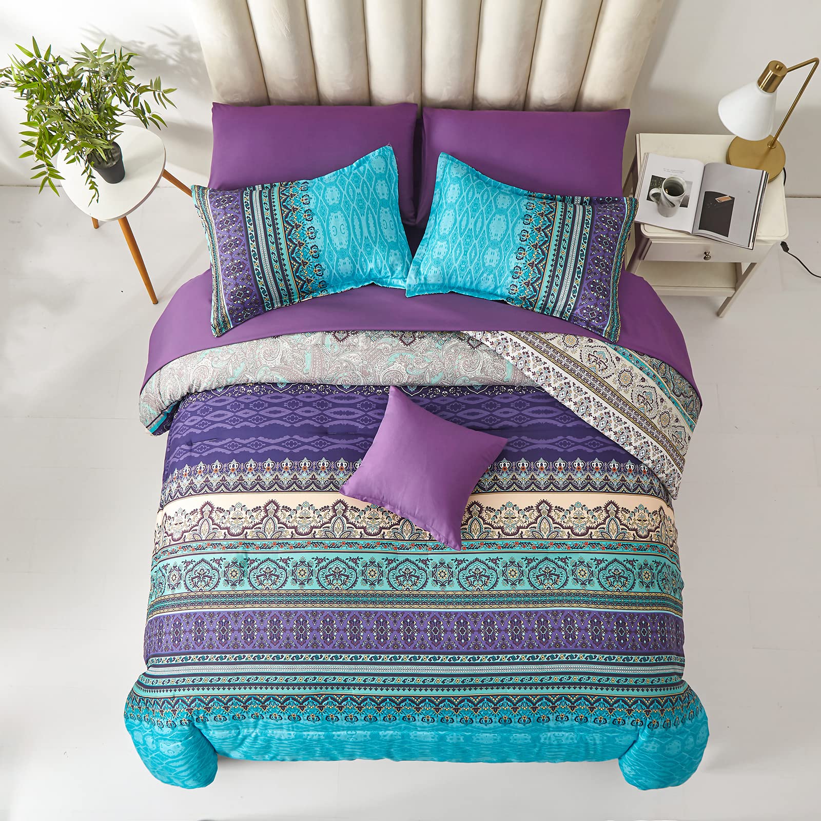 Cottolester Boho pillowshams 20x36 add coordinated polish to bed