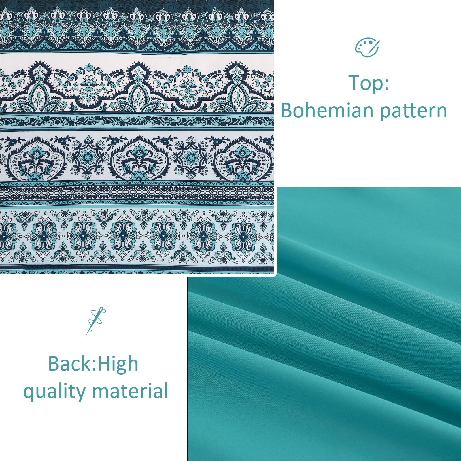 Cottolester pillowcases pair with teal bedding for clean lines