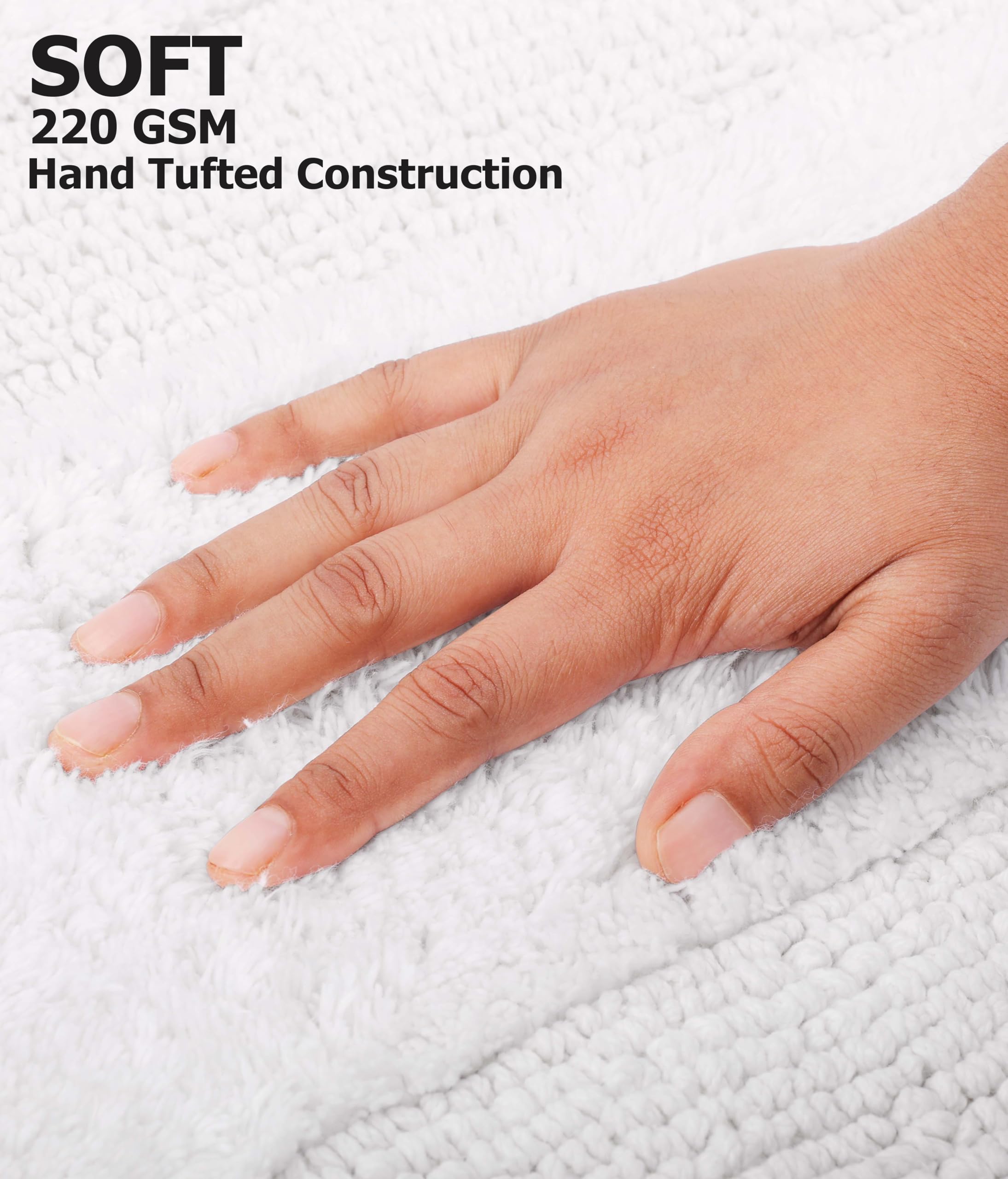 Cotton Craft absorbent bath mat after shower, ideal step-out comfort.