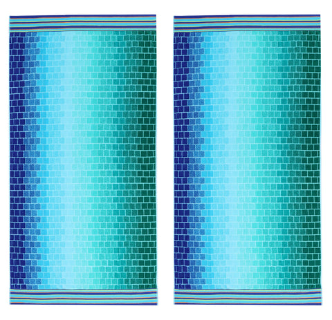 COTTON CRAFT towel shows 35x70 inches for full coverage.