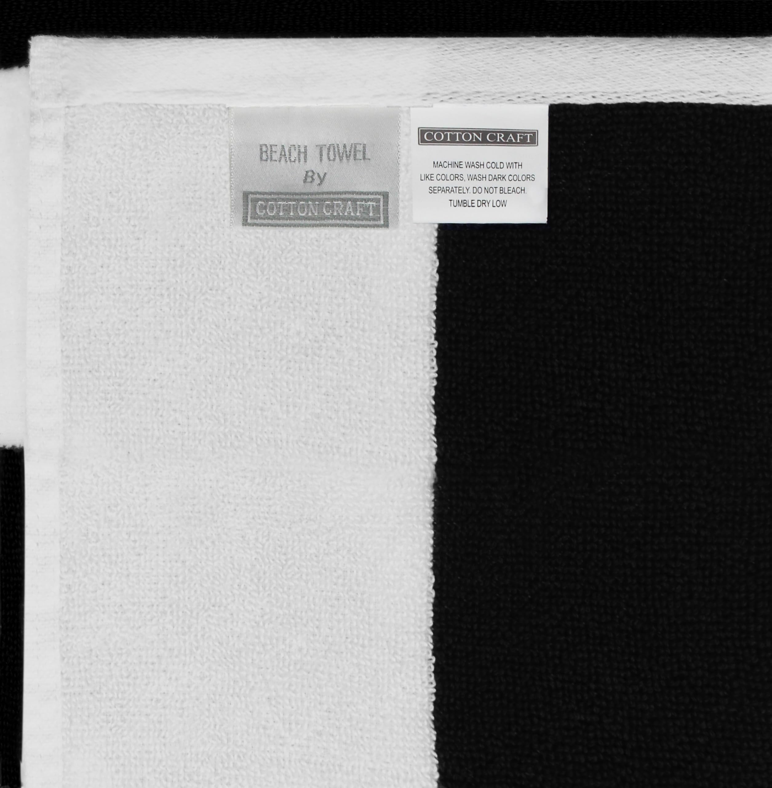 Cotton Craft black and white stripe pattern adds chic style to any day.