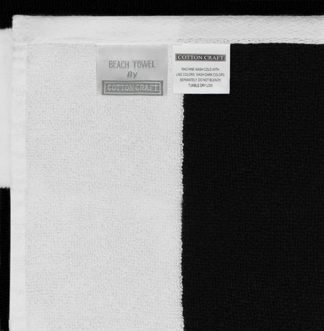 Cotton Craft black and white stripe pattern adds chic style to any day.