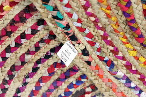 COTTON CRAFT jute-cotton texture rug complements rustic and boho interiors