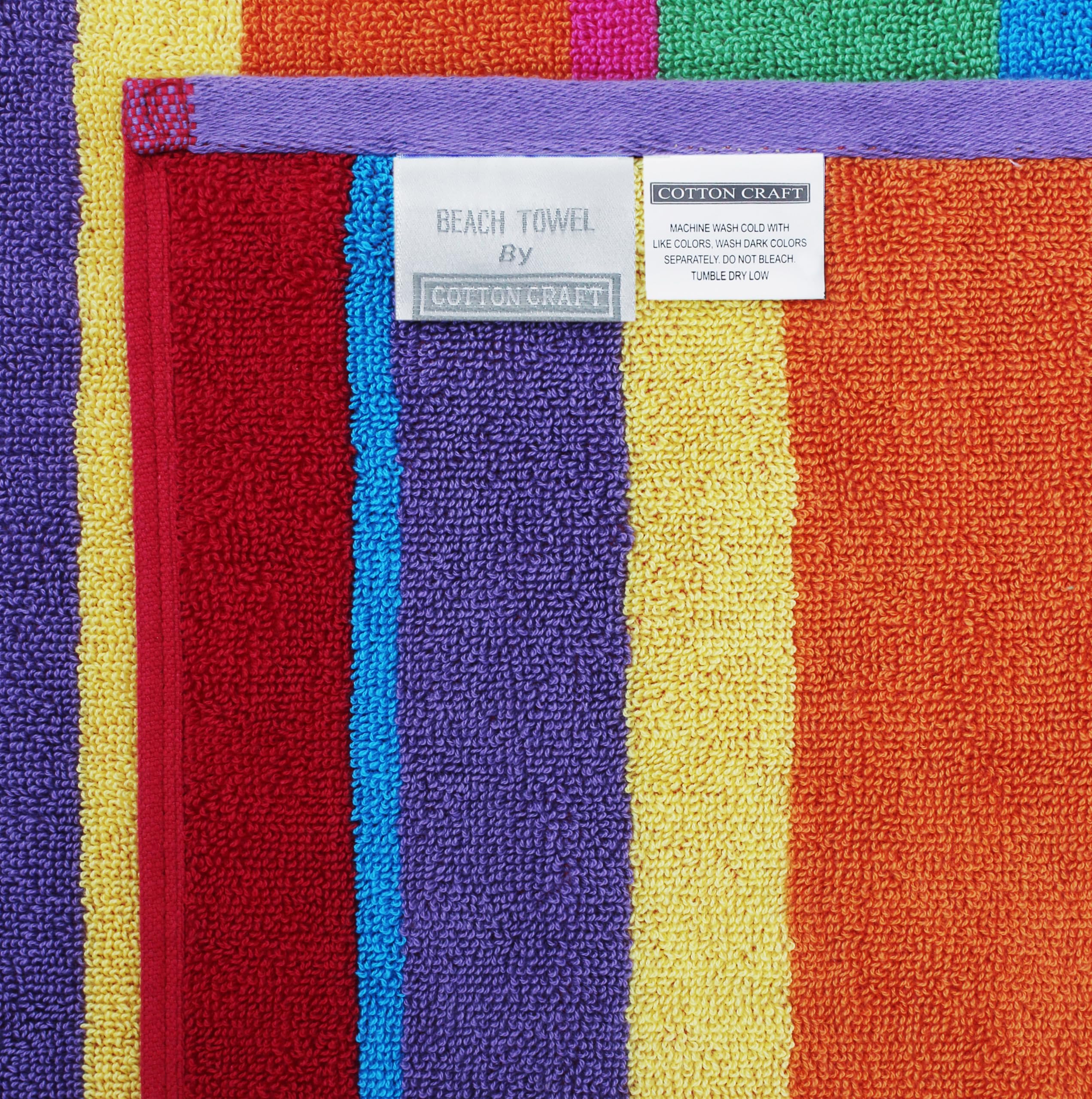 COTTON CRAFT Multicolor stripe pattern adds beach-day style and easy coordination.
