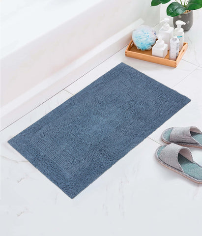 Cotton Craft No-Backing Bath Mat design recommends a non-slip rug pad for safety