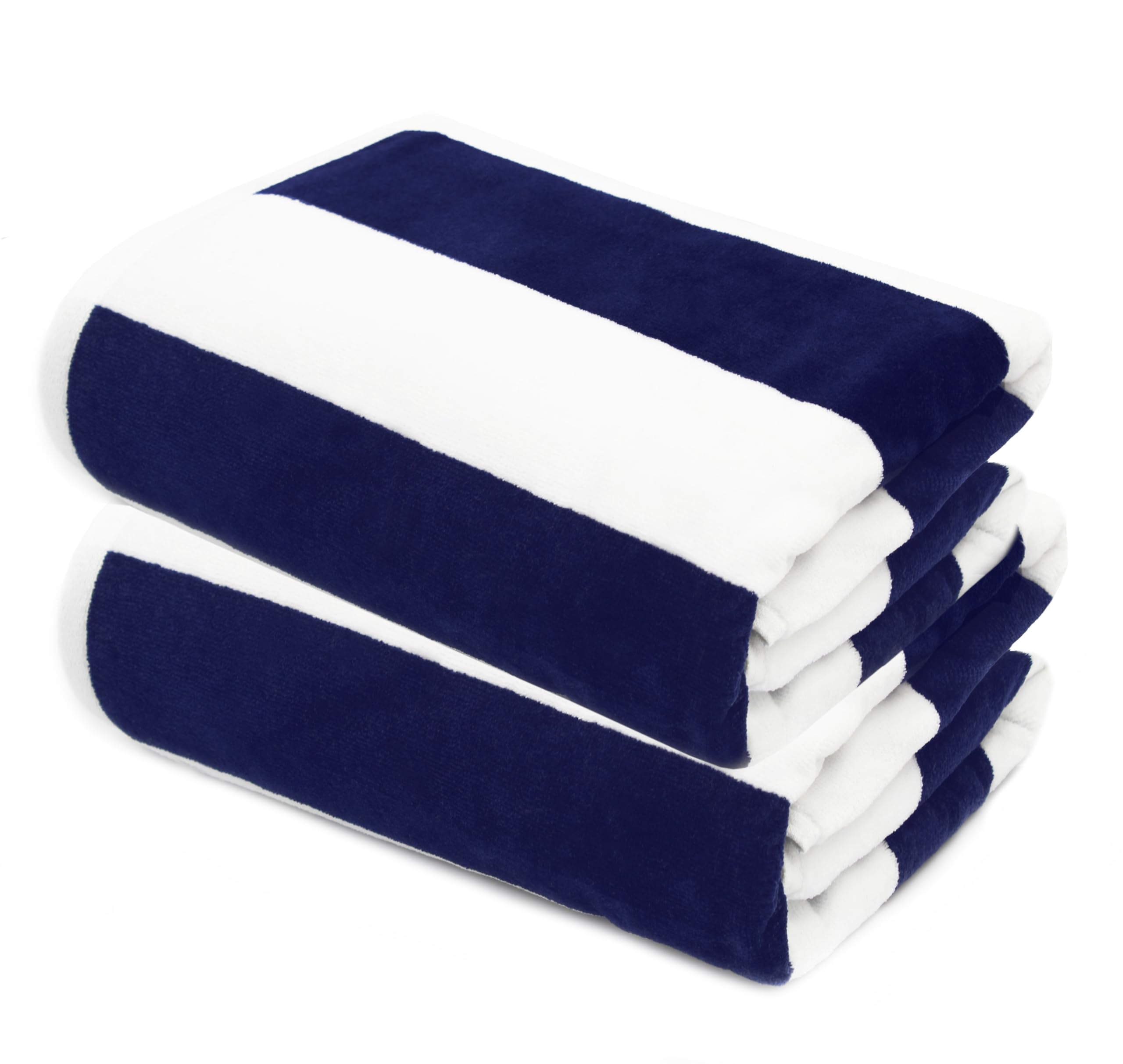 COTTON CRAFT oversized beach towels set of two offer ample lounging space on sand.