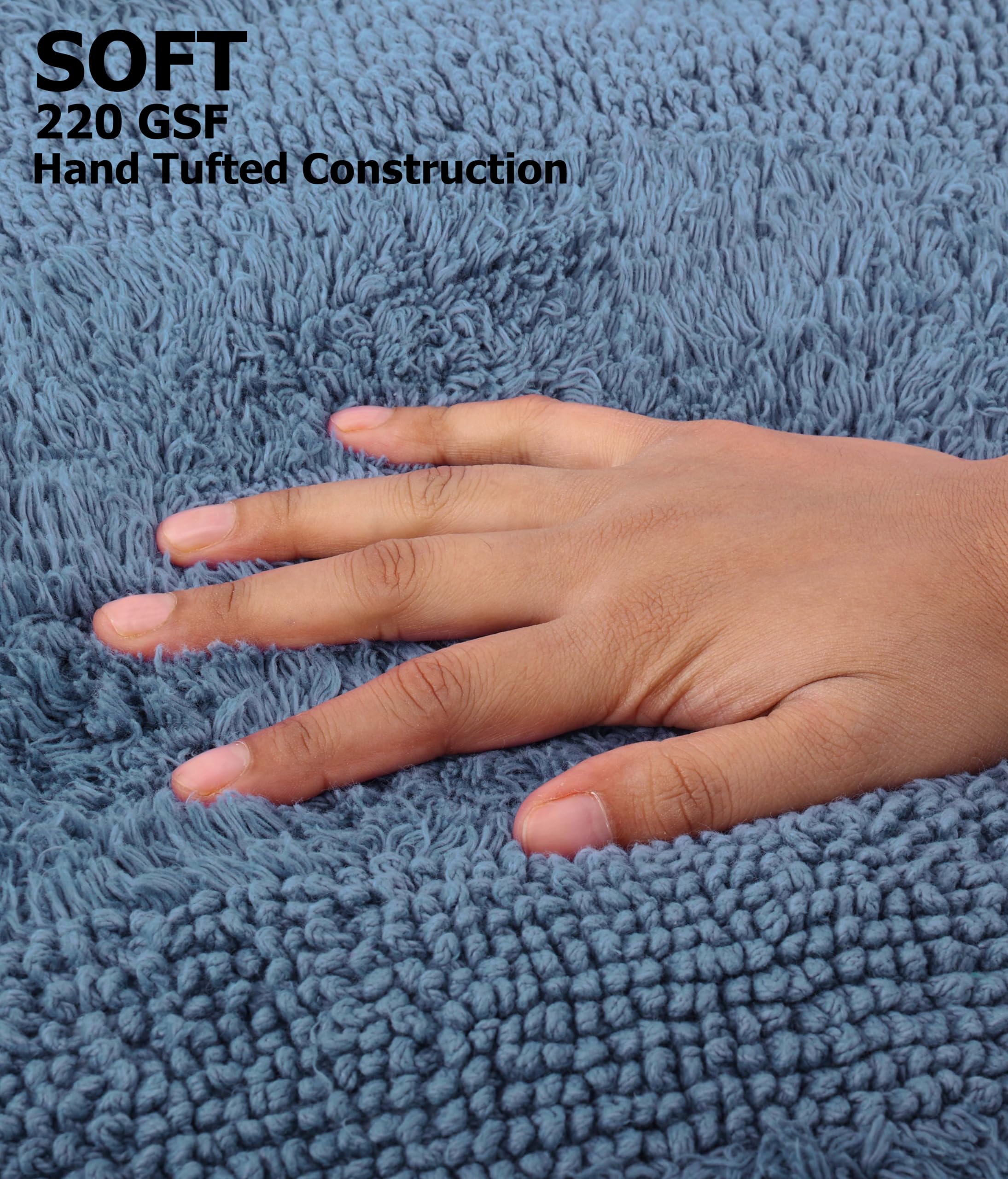 Cotton Craft Plush Absorbent Bath Rug woven from 100% cotton for everyday use