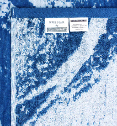 Cotton Craft velour surface with plush absorption for drying after swimming.