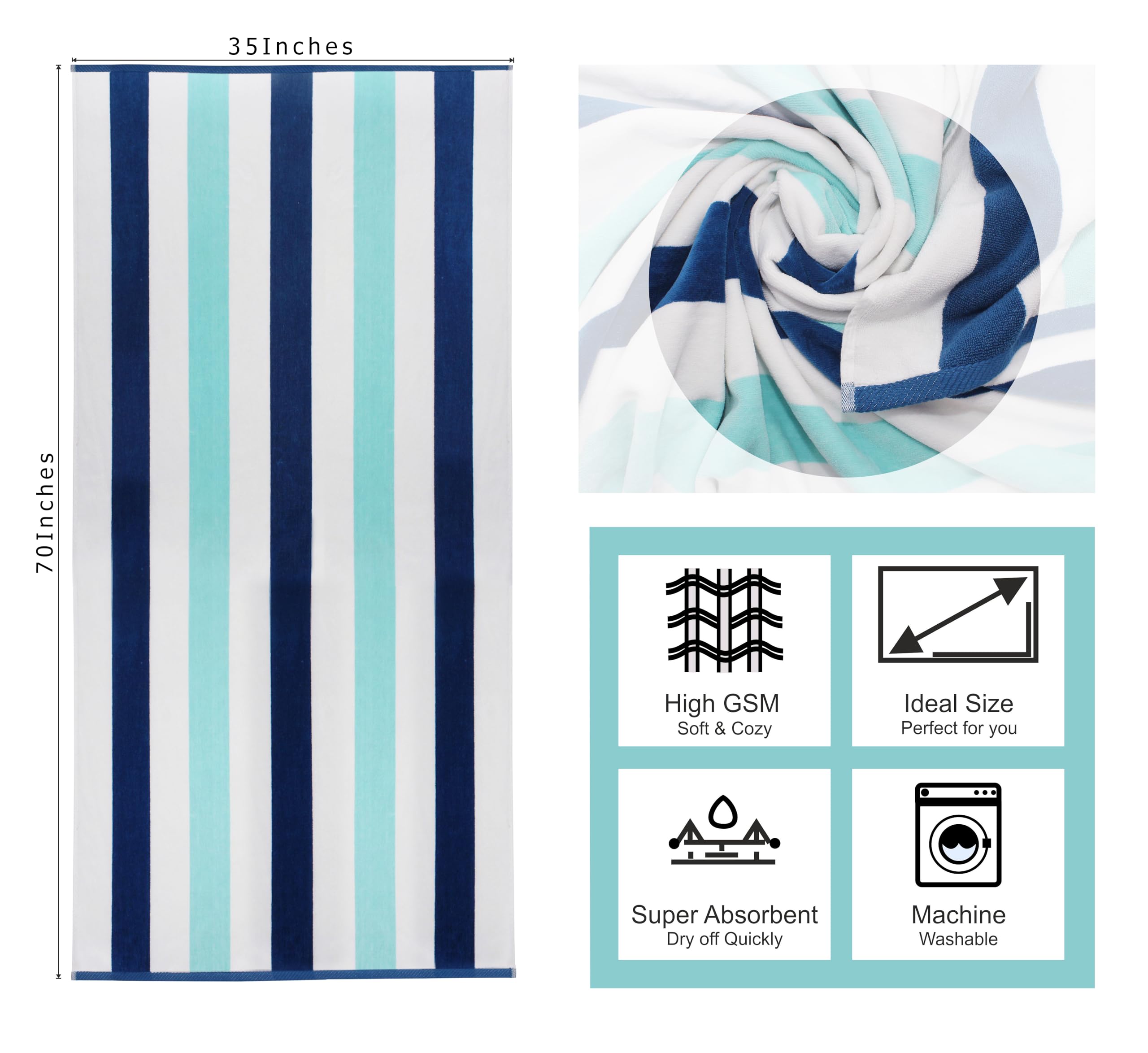 COTTON CRAFT Travel-friendly towel, compact pack for trips