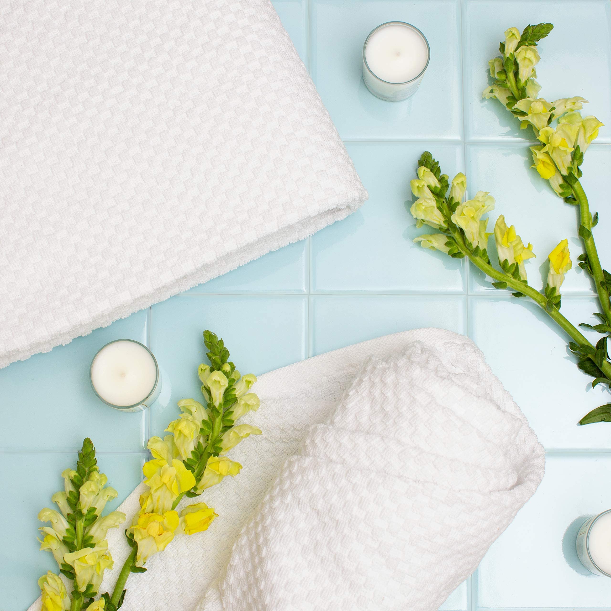 Cotton Craft two-pack Euro Spa set laid out for convenient use and storage.