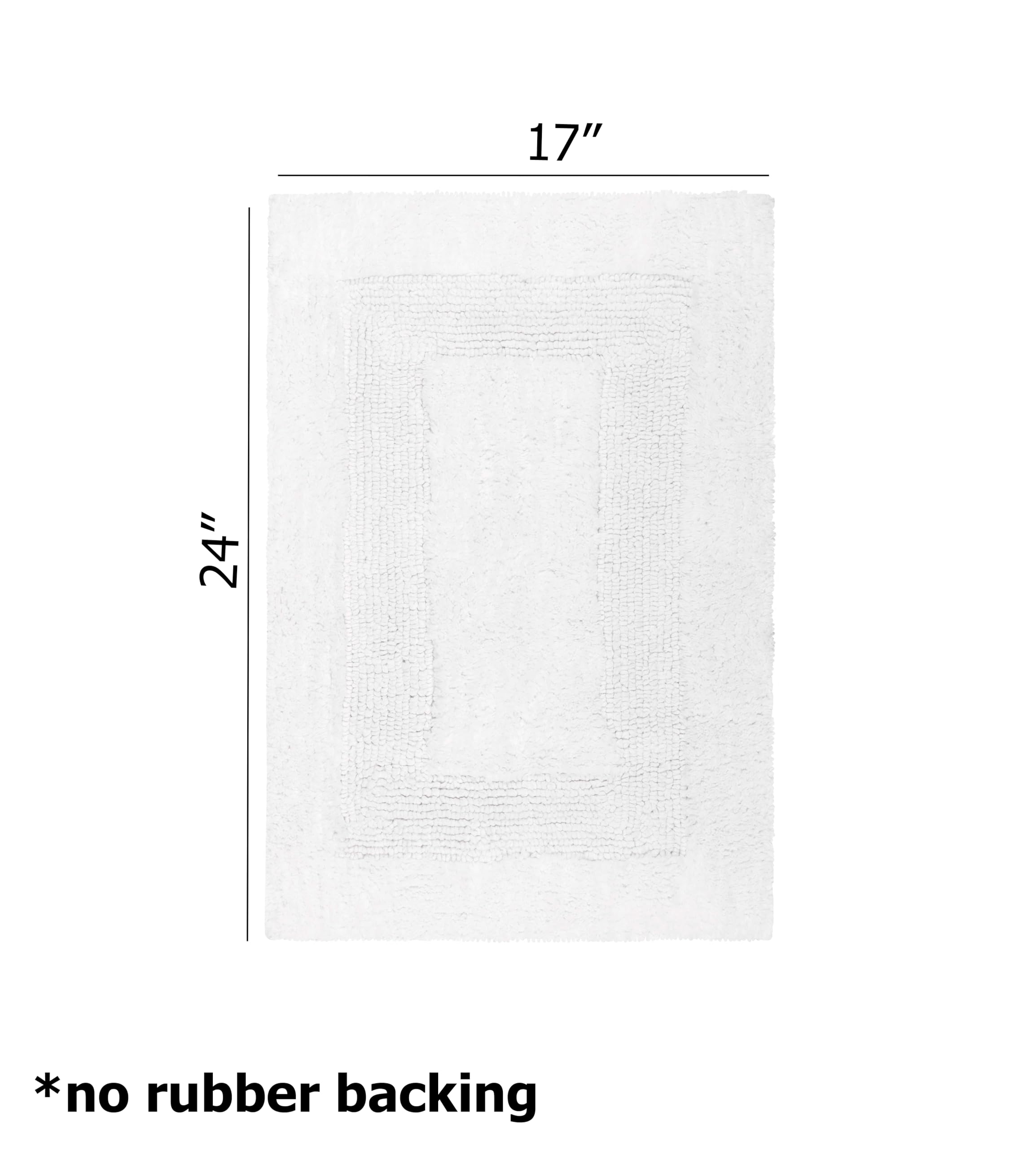 Cotton Craft 17x24 mat close-up, tufted heavyweight cotton for durable softness.