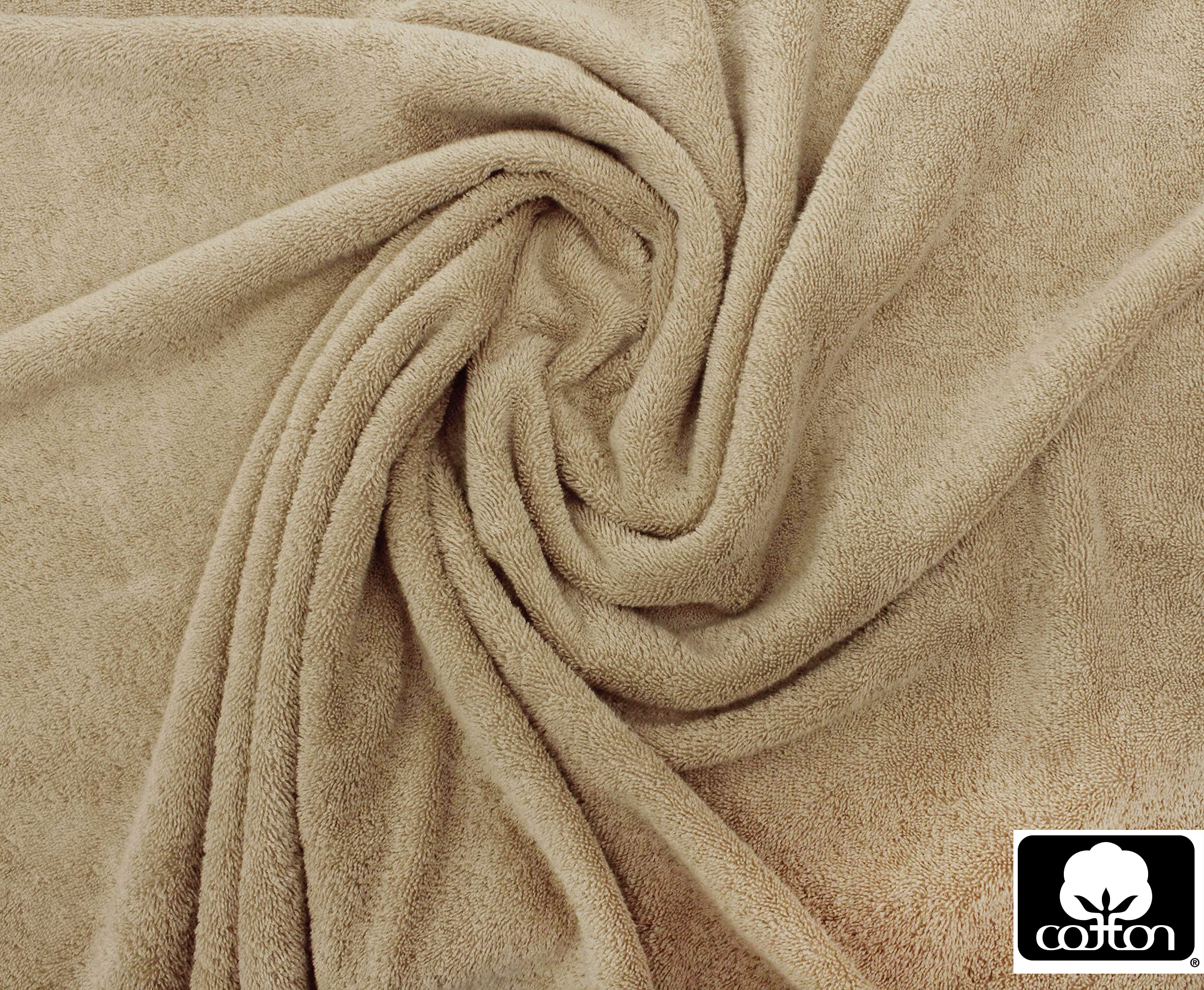 COTTON CRAFT towel closeup linen weave highlights premium 100% cotton texture