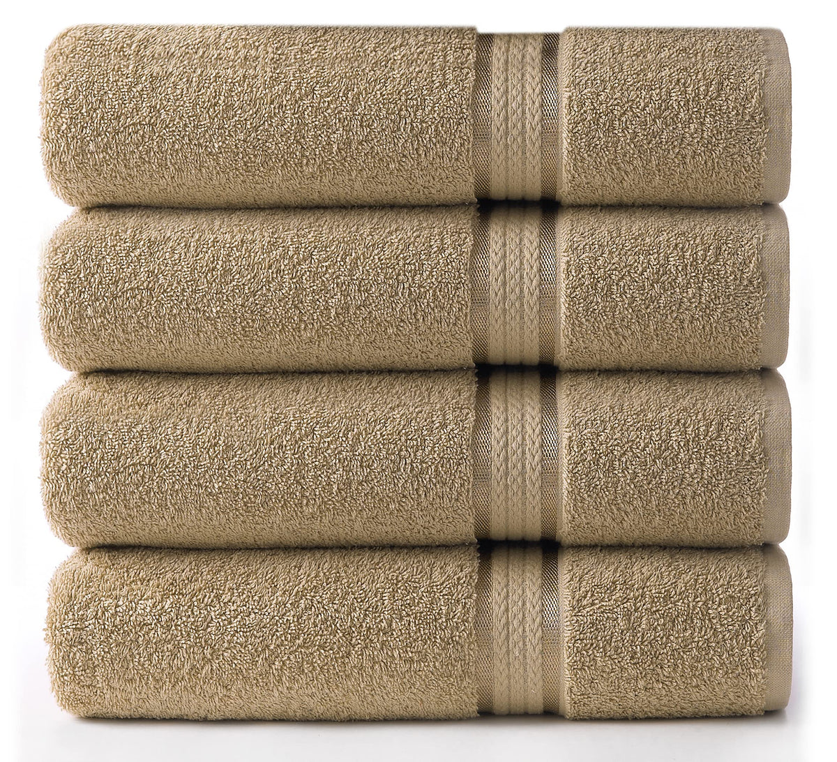 COTTON CRAFT Ultra Soft towels rolled in linen for easy display and grab-and-go use