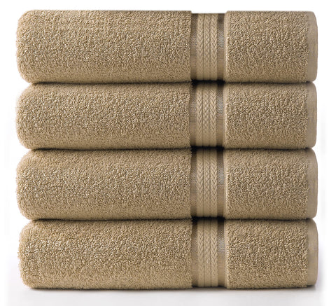 COTTON CRAFT Ultra Soft towels rolled in linen for easy display and grab-and-go use