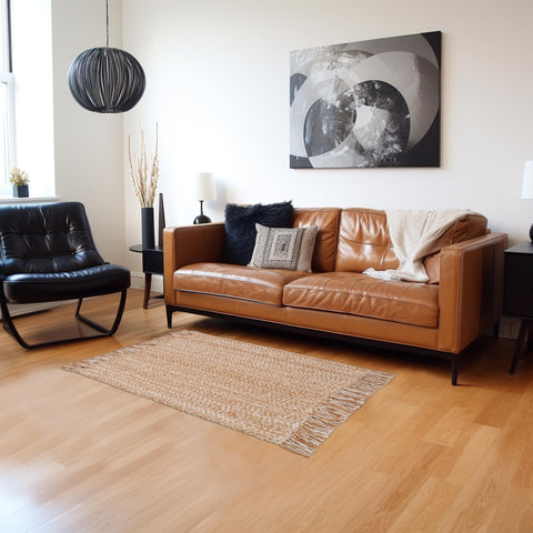COTTON CRAFT rug bedroom setup demonstrates soft underfoot comfort.