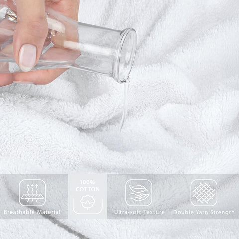 Cotton Paradise 600gsm heavyweight texture close-up shows plush warmth and quick drying.