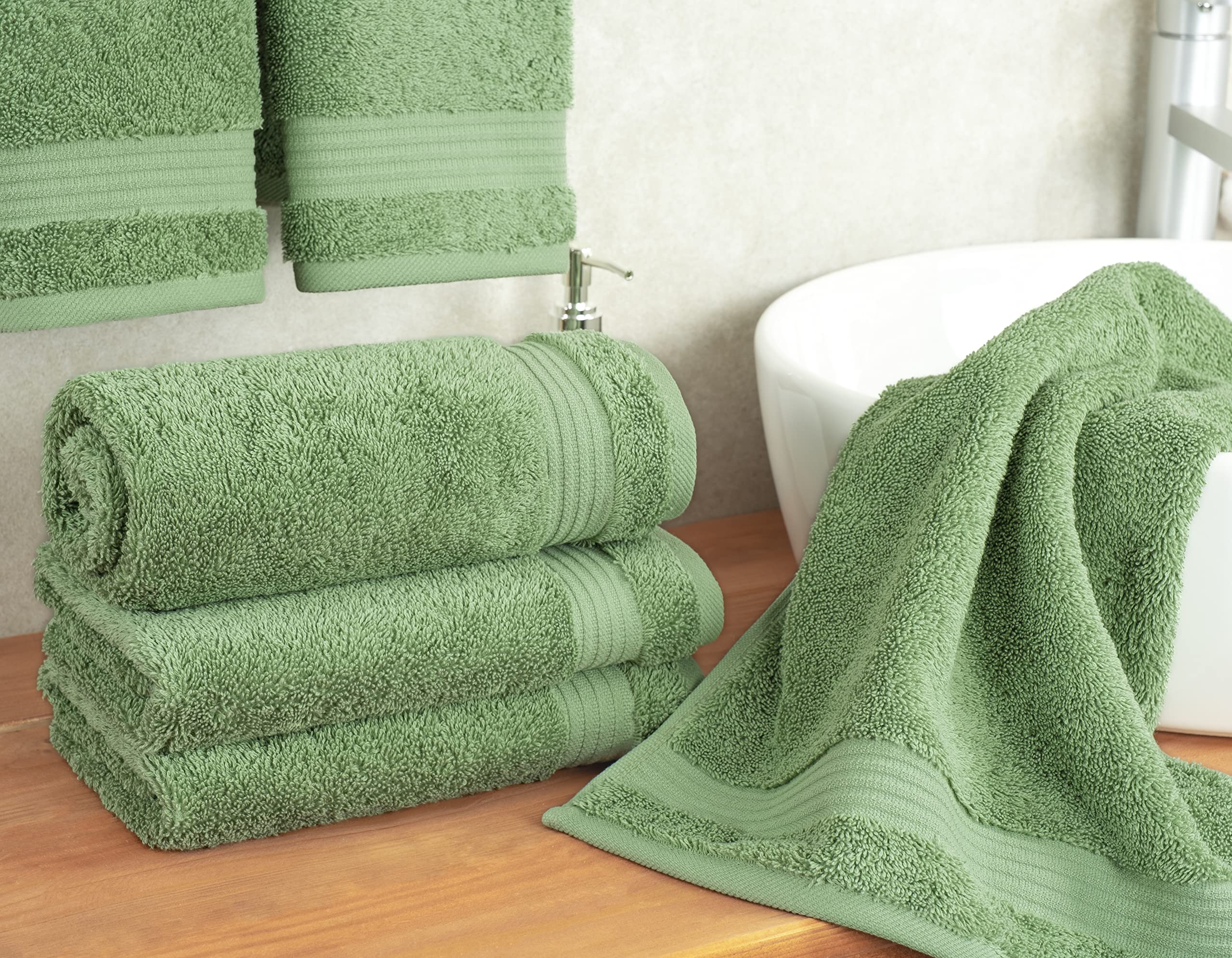 Cotton Paradise 600gsm towels offer plush absorbency and quick drying for guests.