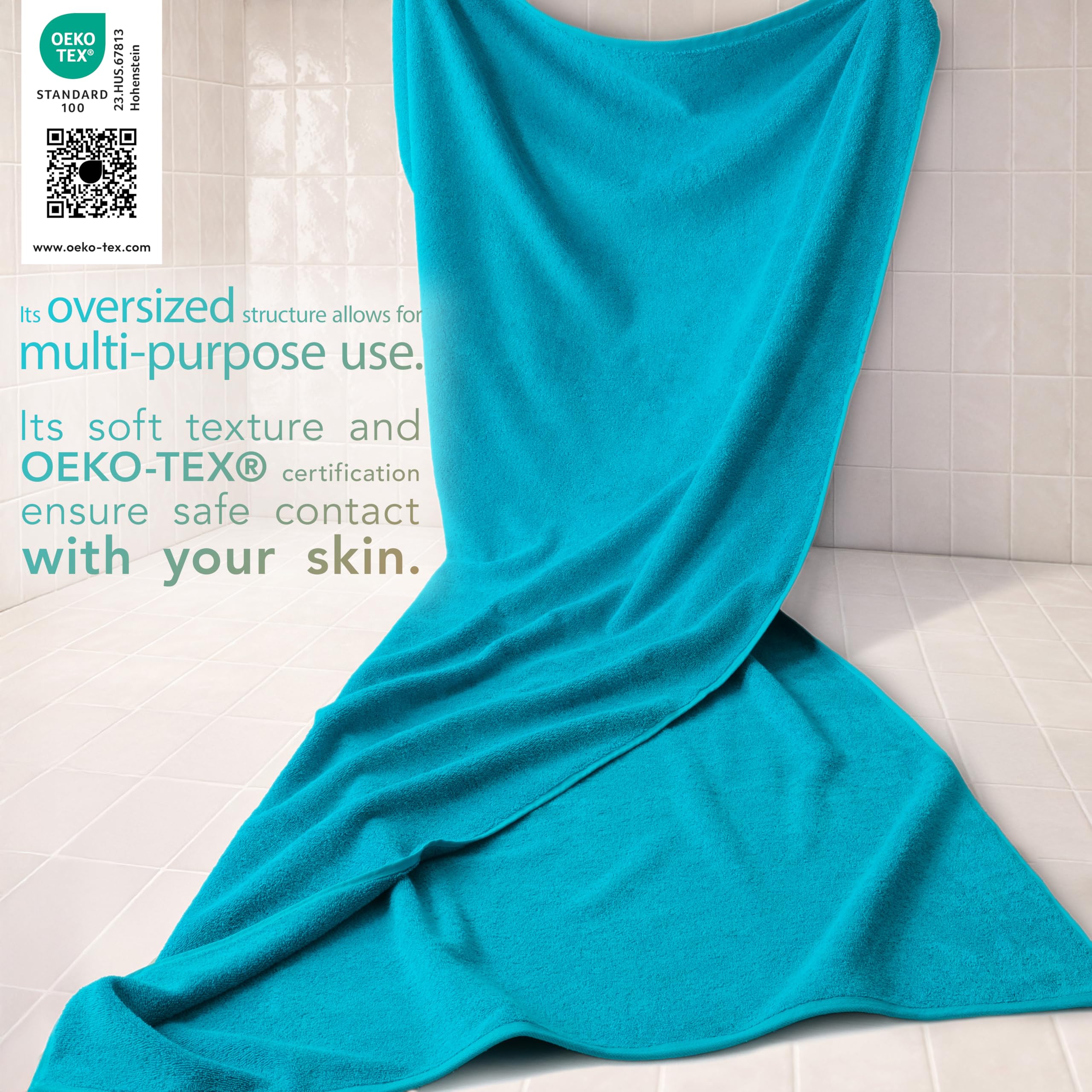 Cotton Paradise 600gsm towel with dense weave for quick drying.