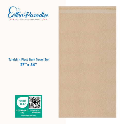 Stitched hem detail on Cotton Paradise towels shows durability for daily use.
