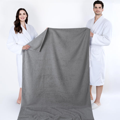 Cotton Paradise towel with double-stitched hem for durability.