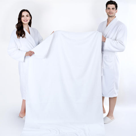 Cotton Paradise quick-dry design shown during towel use after bath.