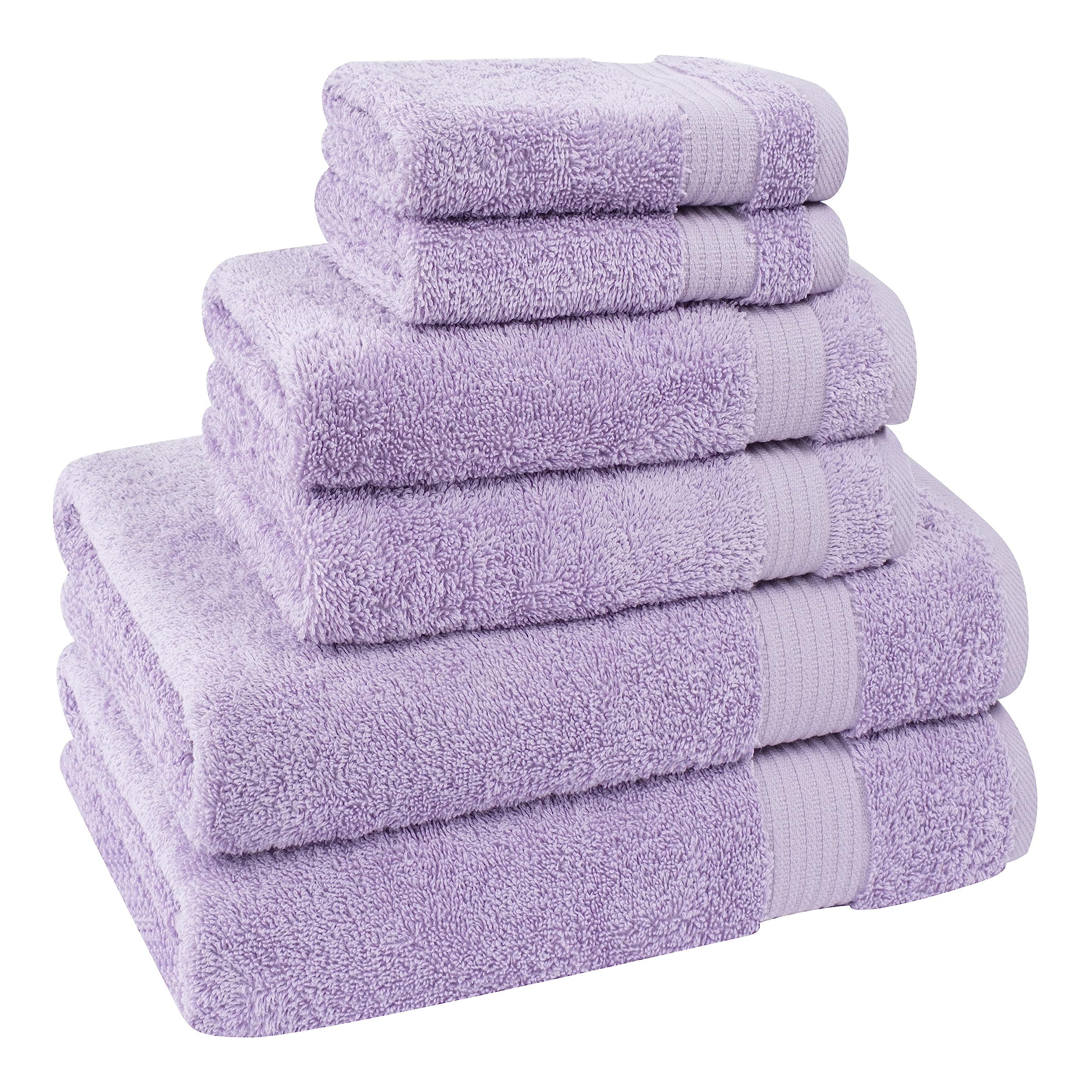 Cotton Paradise lilac towel set hotel spa quality weave for premium bathroom experience.