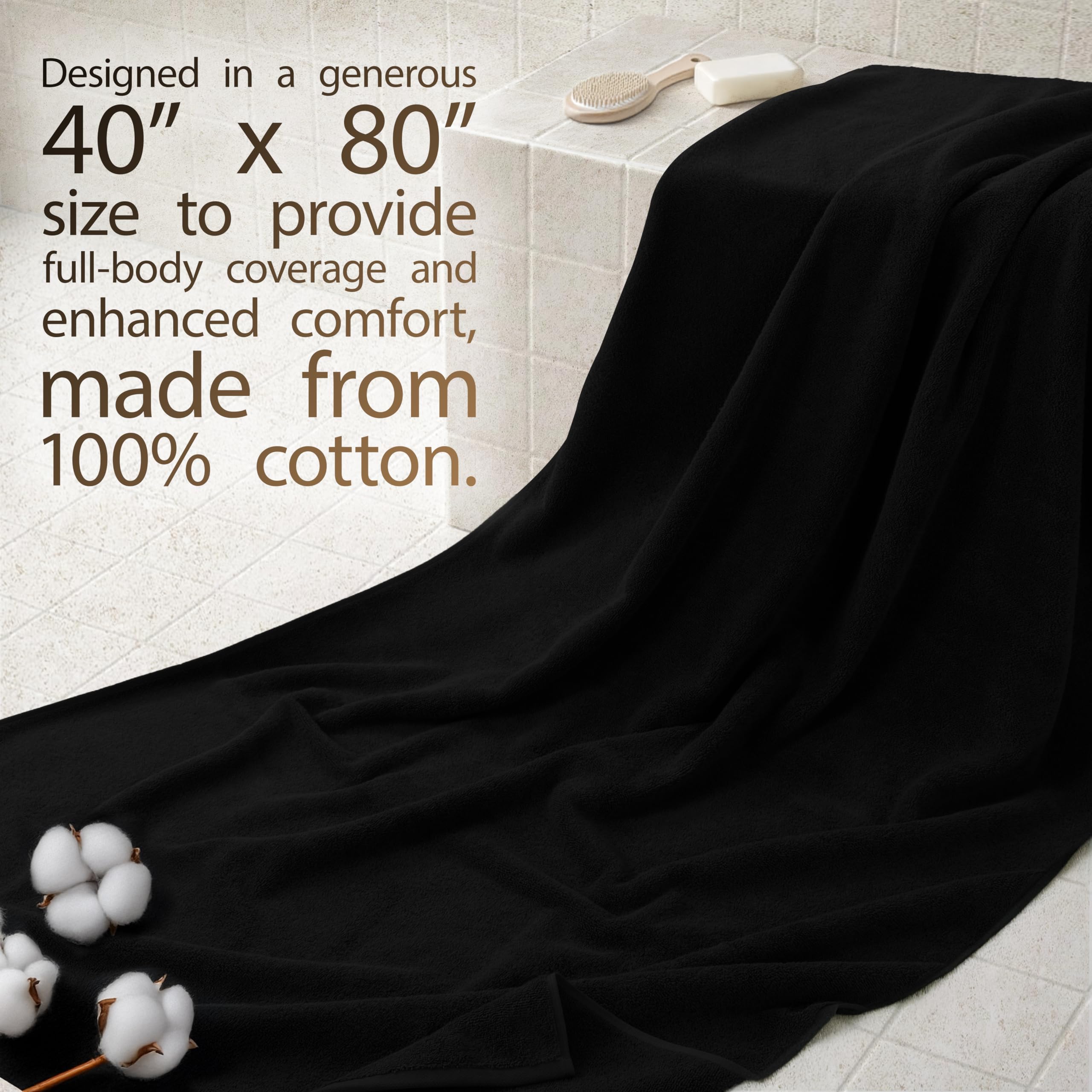 Cotton Paradise oversized bath sheet neatly folded for family bathroom refresh