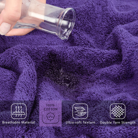 Cotton Paradise purple bath sheet adds style and absorbency