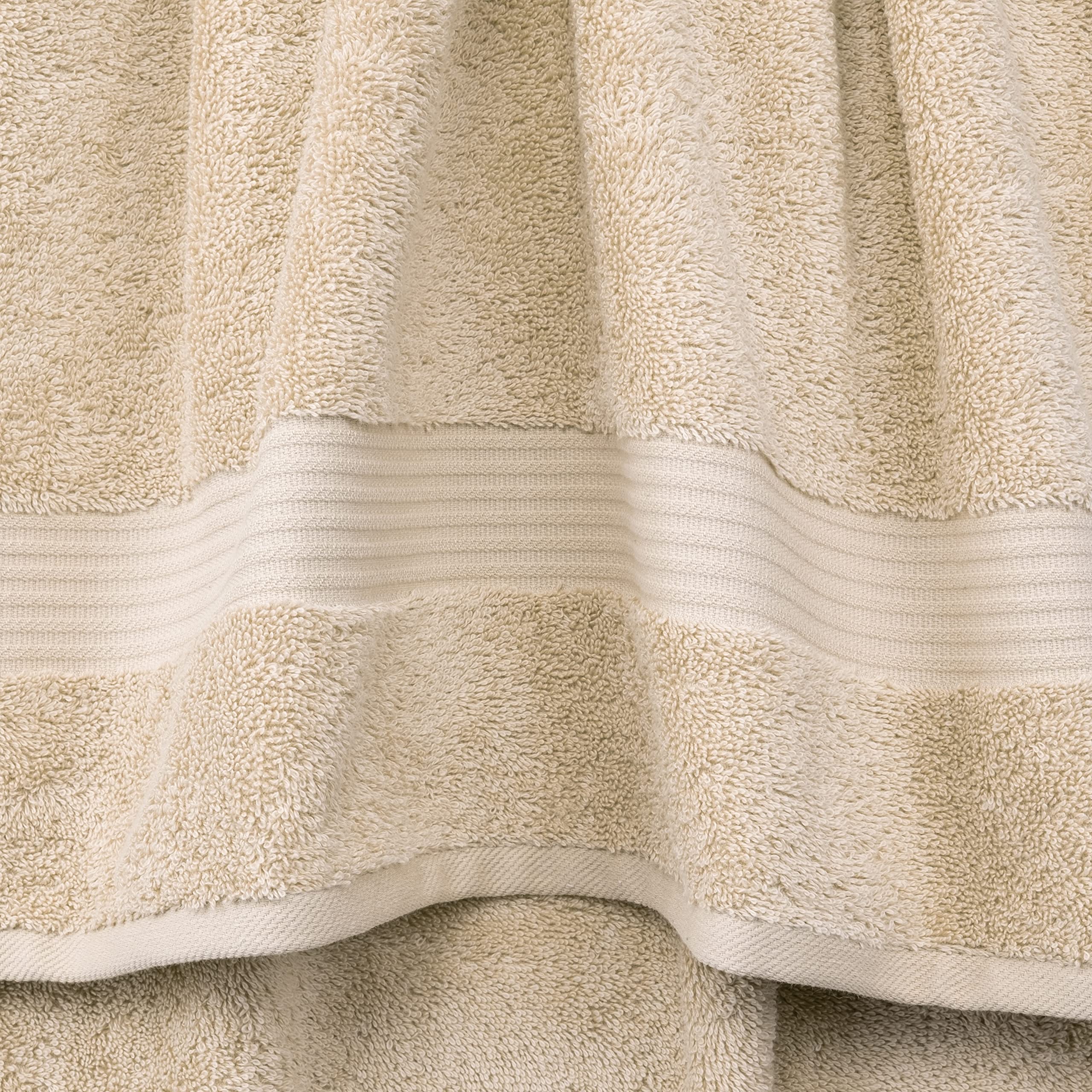 Cotton Paradise ringspun cotton towels boost absorbency for quick drying.