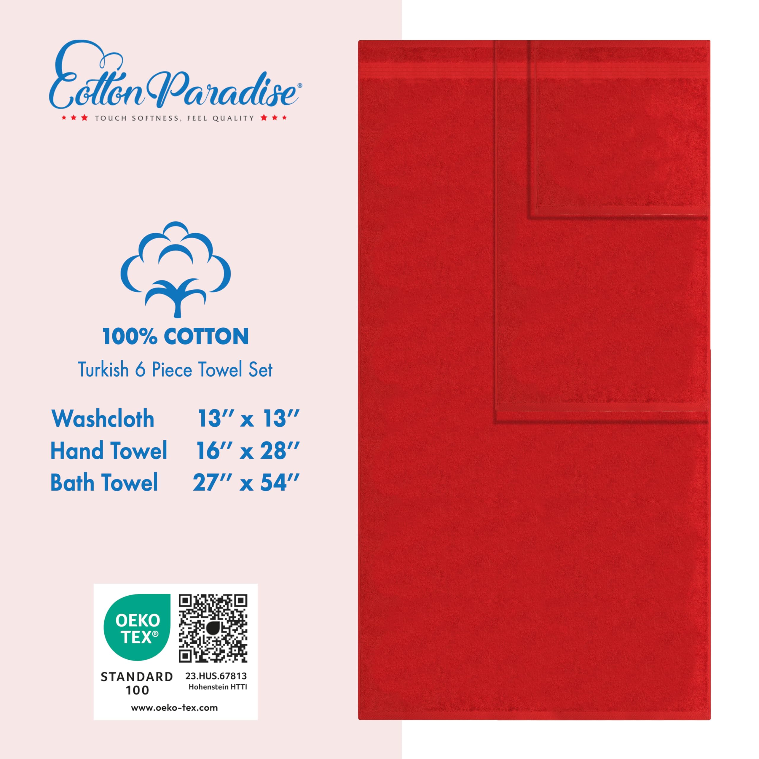 Cotton Paradise washcloths 13 by 13 inches for gentle cleansing.