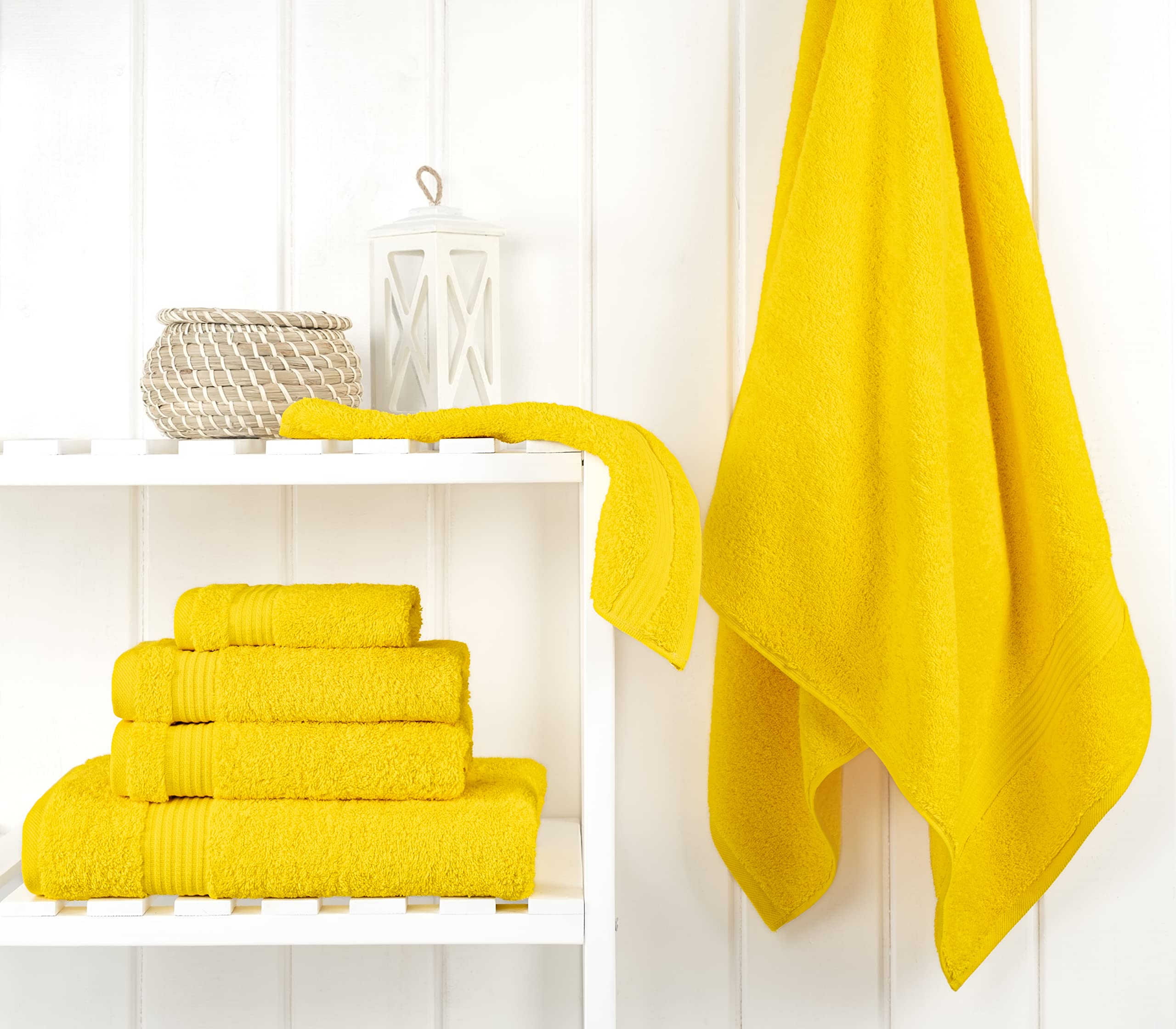 Cotton Paradise yellow hand towels 16x28 soft and durable for daily guests.
