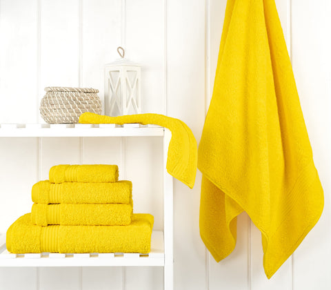 Cotton Paradise yellow hand towels 16x28 soft and durable for daily guests.