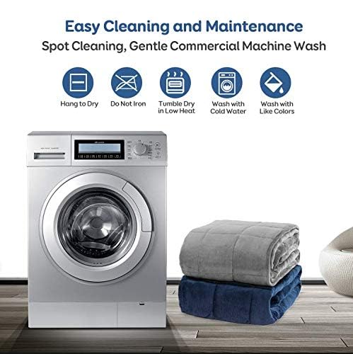 Cottonblue ease-of-care: spot clean or machine wash with low-heat drying.