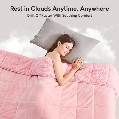 Cottonblue blush color blanket enhances cozy bedroom decor
