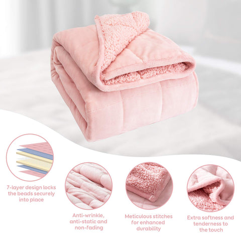 Cottonblue weighted blanket glass beads interior enables steady pressure