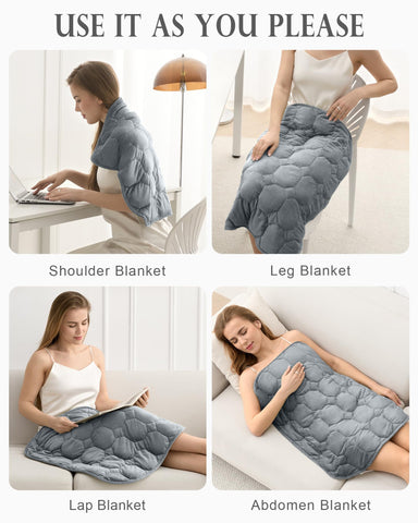 Cottonblue weighted lap blanket 29x24 size display shows compact coverage for photos and use.