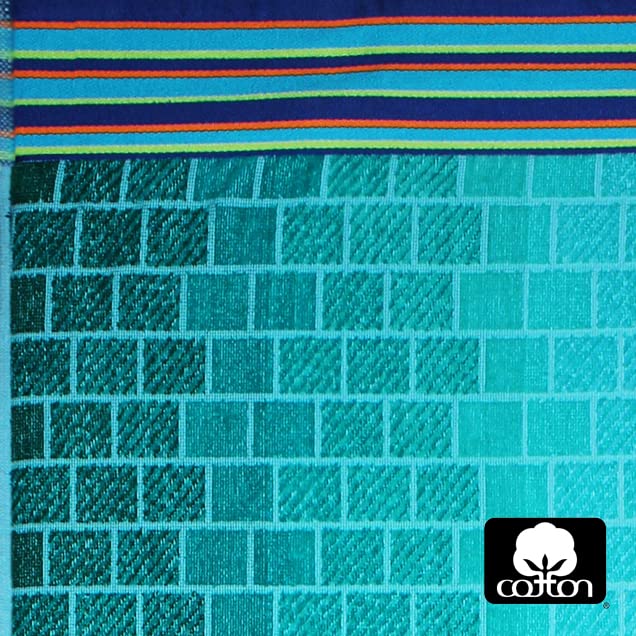 Cotton Craft two-pack velour cotton beach towels, absorbent and soft for poolside use.