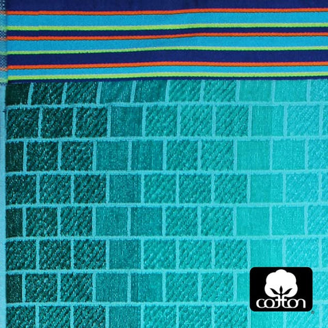 Cotton Craft two-pack velour cotton beach towels, absorbent and soft for poolside use.