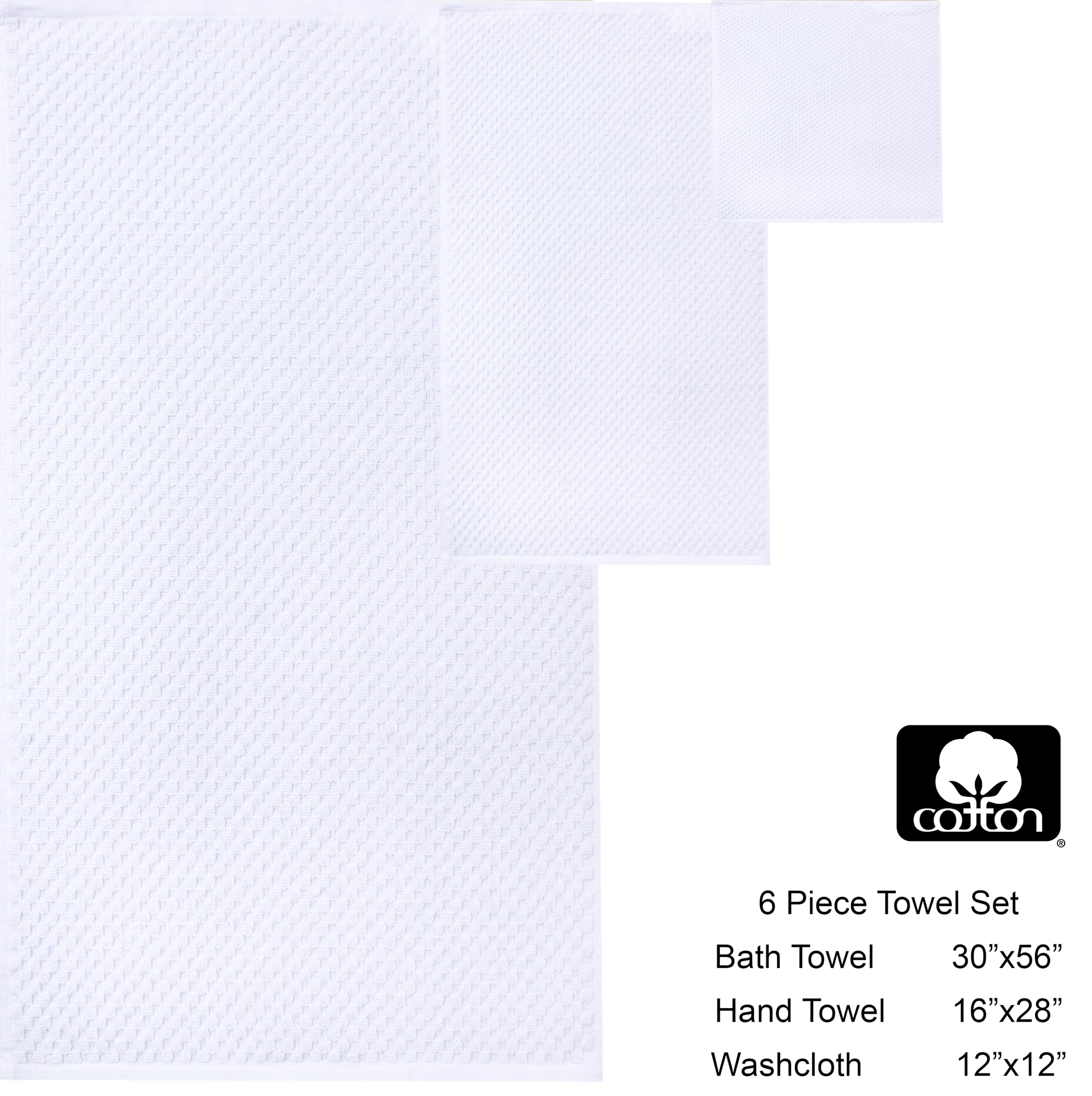 Durable cotton weave detail on Cotton Craft towels for long-lasting softness.
