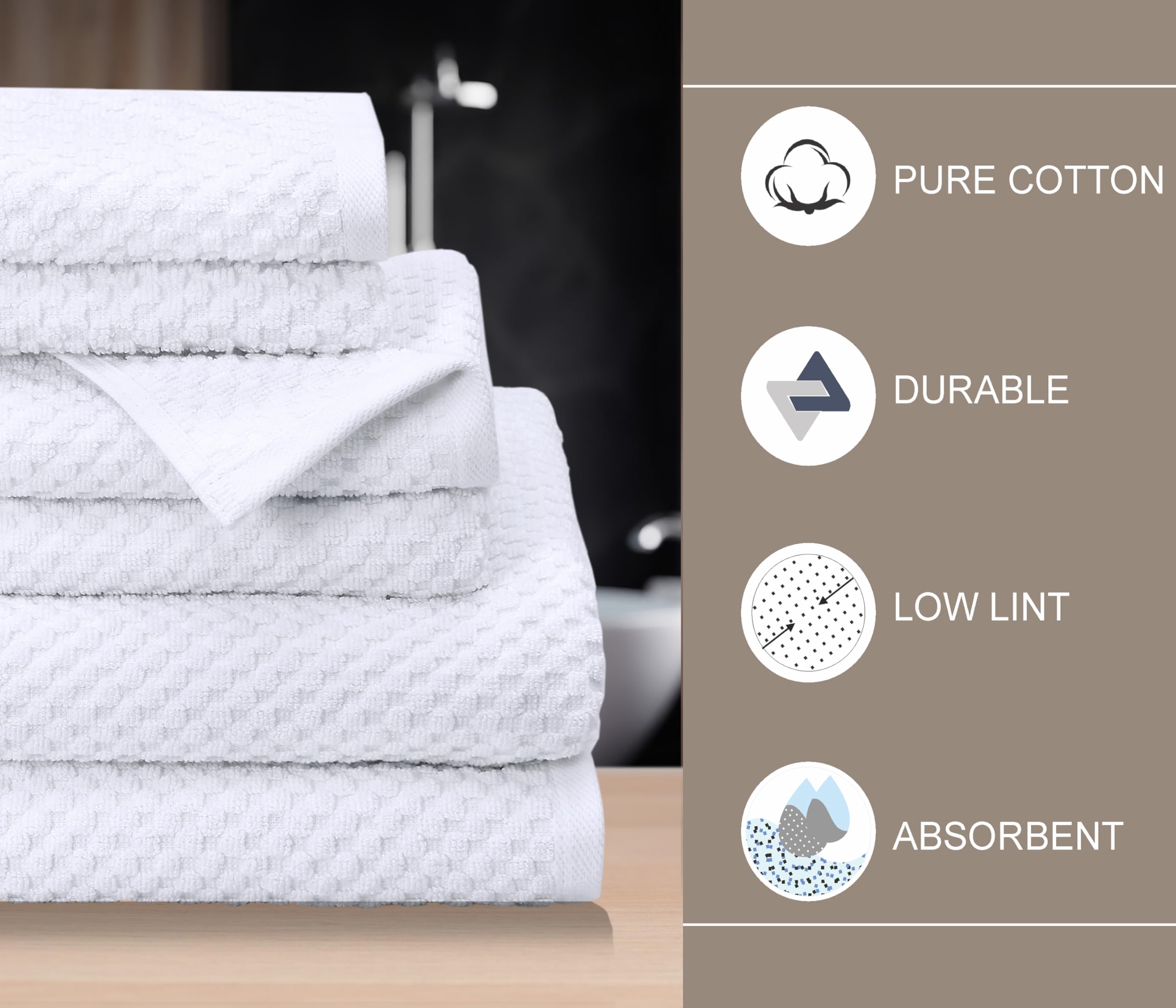 Cotton Craft washcloths neatly arranged for everyday cleansing and softness.