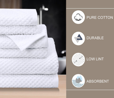Cotton Craft washcloths neatly arranged for everyday cleansing and softness.