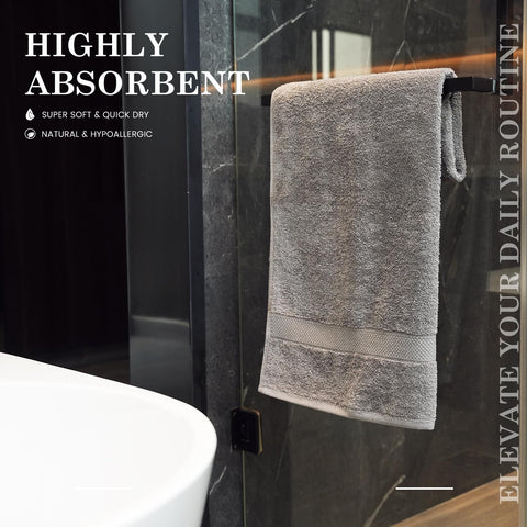 CottonsClout Pakistan-made towels displayed in a modern bathroom setting.