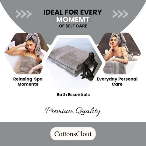 CottonsClout quick-dry towels laid flat to emphasize lightweight, easy-care design.