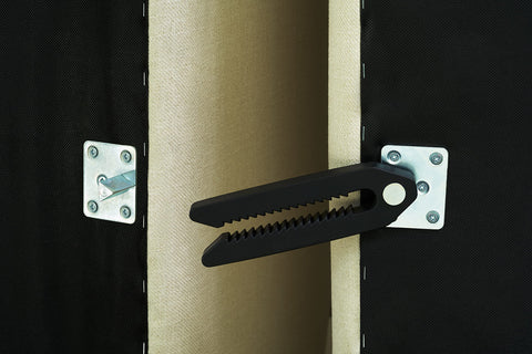 Couch Clamp eliminates visible hardware, preserving sofa aesthetics with a near-invisible setup